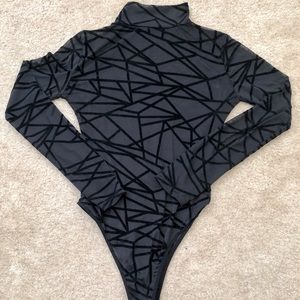 Sheer Turtle Neck Body Suit